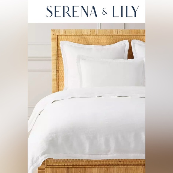 Serena & Lily Other - Serena & Lily Linen Duvet Cover (F/Q) white